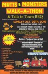 MUTTS & MONSTERS WALK-A-THON & TAILS IN TOWN BBQ!  Sunday, October 25th